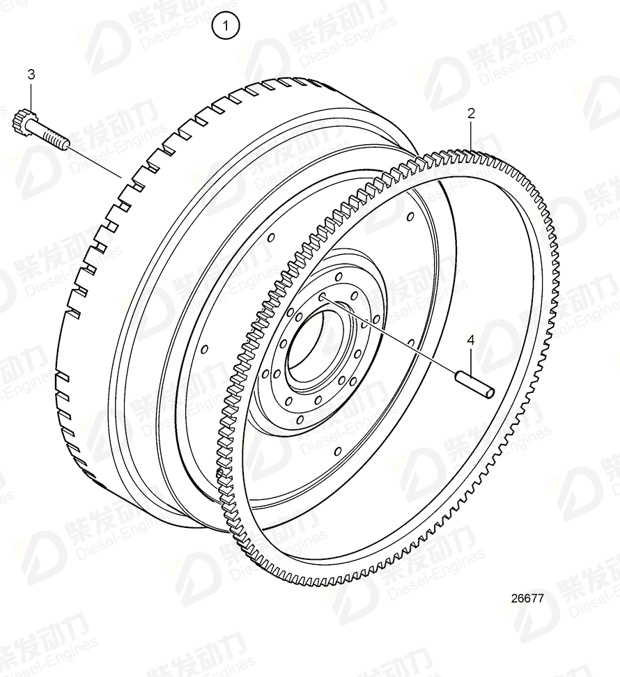 VOLVO Flywheel 22103230 Drawing